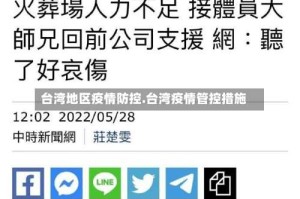 台湾地区疫情防控.台湾疫情管控措施