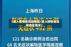【进入疫情低风险地区/进入疫情低风险地区要求】