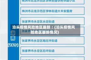 泊头疫情风险地区最新︰(泊头疫情风险地区最新情况)