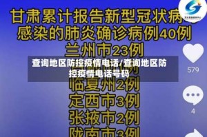查询地区防控疫情电话/查询地区防控疫情电话号码