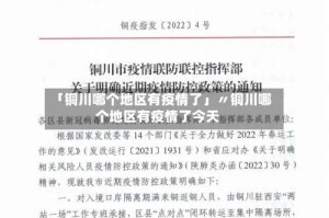 「铜川哪个地区有疫情了」〃铜川哪个地区有疫情了今天