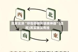 赢家实测“呼包鄂麻将胡牌神器”(透视)其实确实有挂