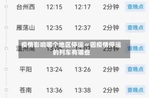 疫情影响哪个地区停运〃因疫情停运的列车有哪些