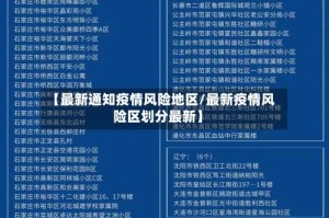 【最新通知疫情风险地区/最新疫情风险区划分最新】
