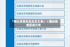 「烟台疫情风险地区名单」〃烟台疫情区域分布