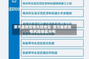 漯河最新疫情风险地区-漯河最新疫情风险地区分布
