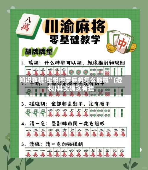 知识教程!星悦内蒙麻将怎么能赢”(透视)其实确实有挂-第1张图片