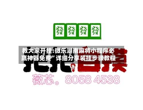 教大家开挂:微乐湖南麻将小程序必赢神器免费”详细分享装挂步骤教程-第2张图片
