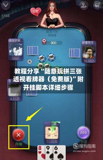 教程分享“随意玩拼三张透视看牌器（免费版)	”附开挂脚本详细步骤-第1张图片