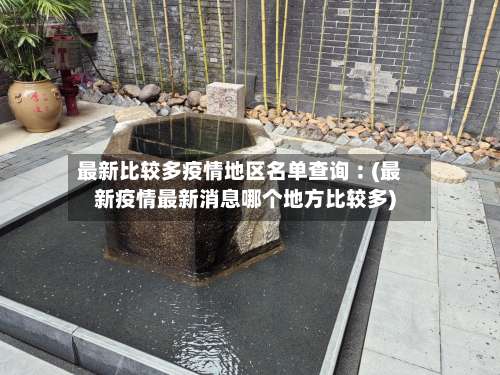 最新比较多疫情地区名单查询︰(最新疫情最新消息哪个地方比较多)-第1张图片