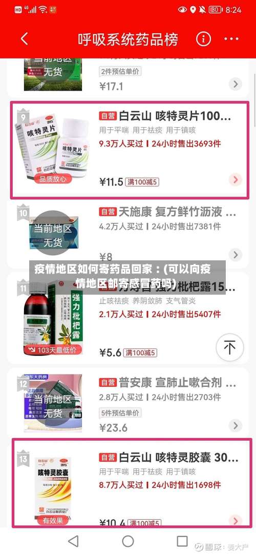 疫情地区如何寄药品回家︰(可以向疫情地区邮寄感冒药吗)-第1张图片