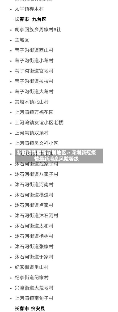 新冠疫情最新深圳地区〃深圳新冠疫情最新消息风险等级-第2张图片