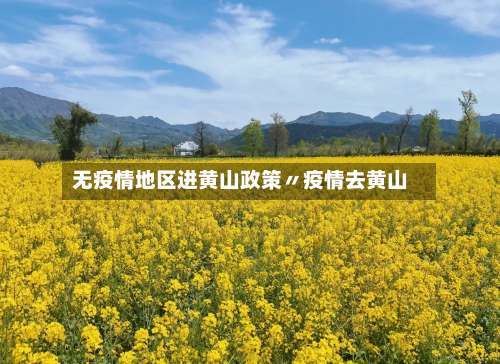 无疫情地区进黄山政策〃疫情去黄山-第2张图片