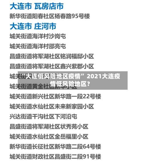 “大连低风险地区疫情	” 2021大连疫情低风险地区？-第1张图片