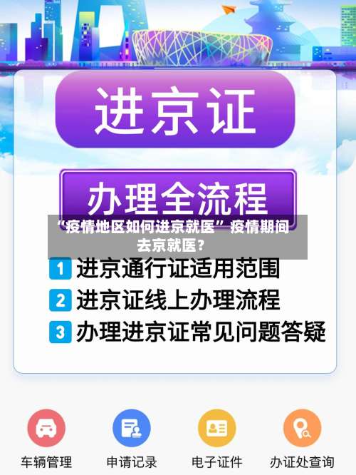 “疫情地区如何进京就医	” 疫情期间去京就医？-第2张图片