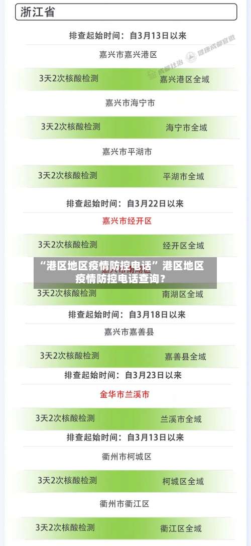 “港区地区疫情防控电话	” 港区地区疫情防控电话查询？-第2张图片