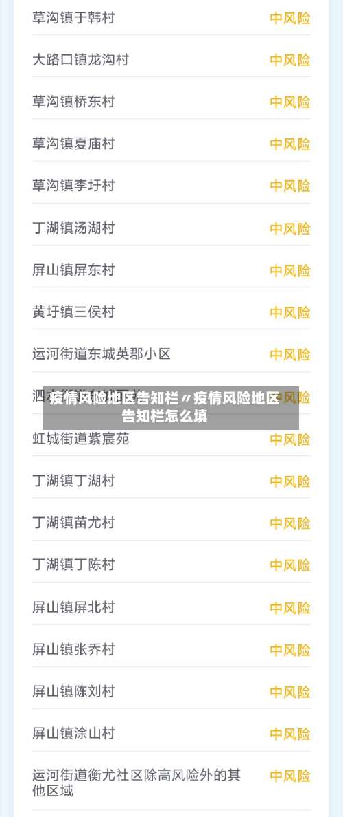 疫情风险地区告知栏〃疫情风险地区告知栏怎么填-第3张图片