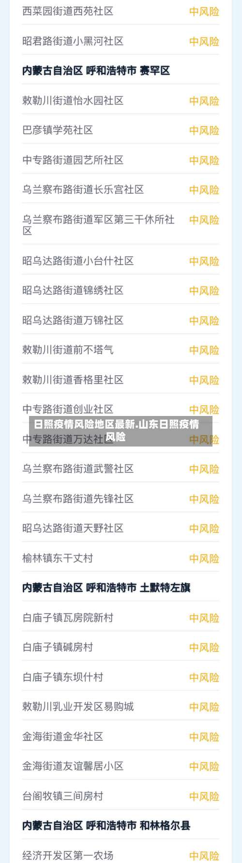 日照疫情风险地区最新.山东日照疫情风险-第1张图片